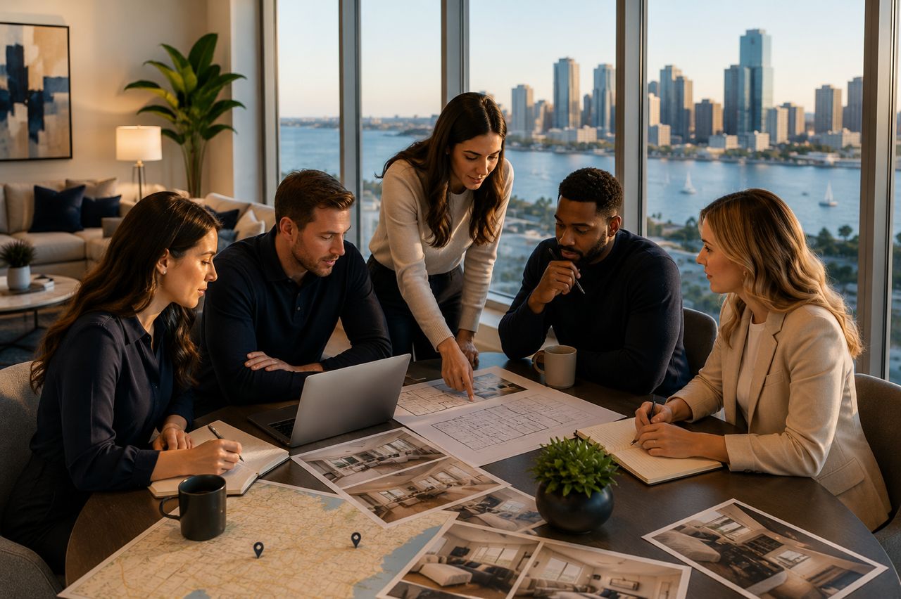 Haven Livin team reviewing a property