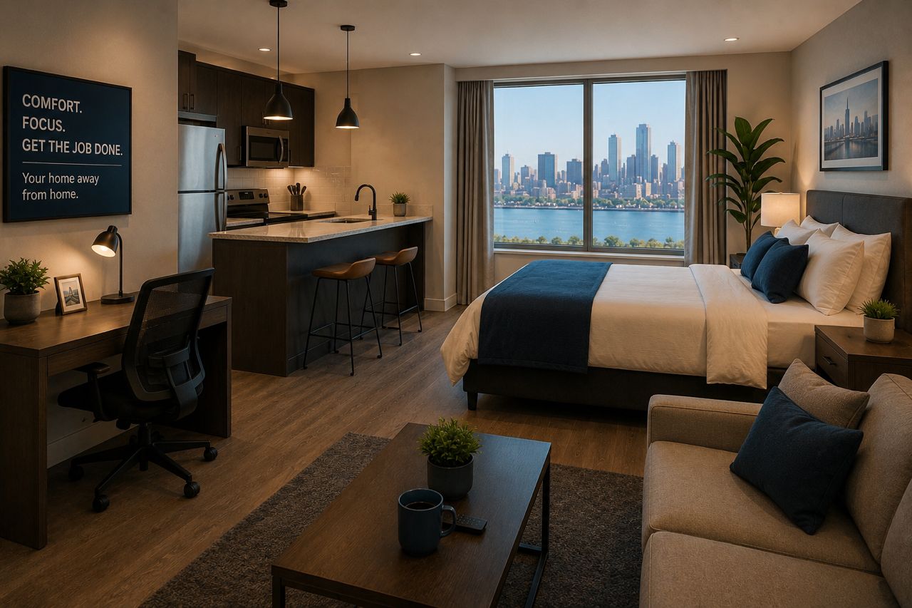 Calm living space at the end of a workday